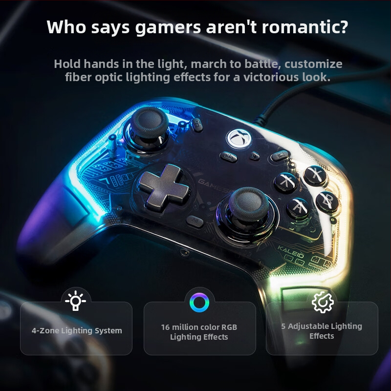 GameSir K1 káblový herný ovládač pre Xbox, USB, vibrovanie a pohybový senzor, kompatibilný s Xbox 360 a PC