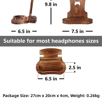 Ξύλινο σταντ ακουστικών για επιφάνεια εργασίας – κρεμάστρα ακουστικών παιχνιδιών – βάση για ασύρματα ακουστικά – μοντέρνος μινιμαλιστικός σχεδιασμός