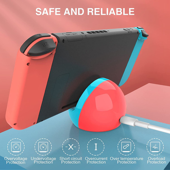 Încărcător docking pentru Nintendo Switch pentru familia Switch (Switch, Switch Lite, OLED) cu interfață USB-C, intrare 5V/9V, ieșire 5V 1.2A