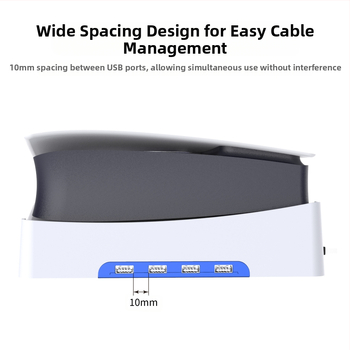 PGTECH PS5 Slim οριζόντια βάση για κονσόλα με 4 θύρες USB 2.0