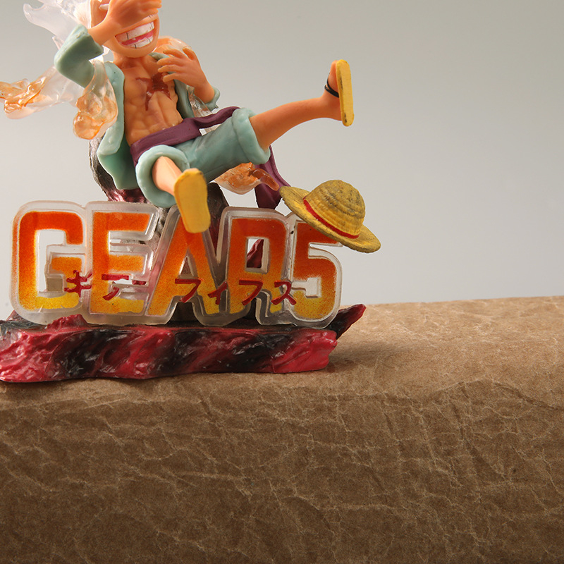 Menglong PVC Luffy figura One Piece-ból, összeszerelés nélkül, 2D rajzfilm dekorációhoz, 7–14 éveseknek