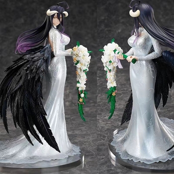 Φιγούρα Αλβέδο με νυφικό – Overlord, PVC, ύψος 30 εκ, διακοσμητικό γραφείου, συναρμολόγηση απαιτείται