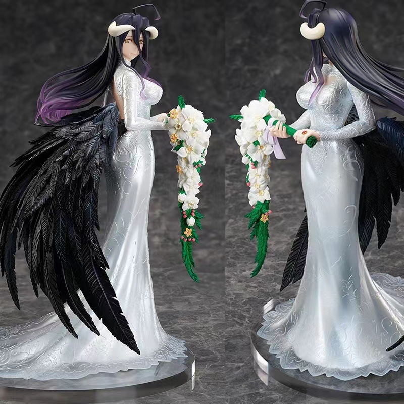 Фигурка Албедо в сватбена рокля – Overlord, PVC, височина 30 см, офисна украса, сглобяема