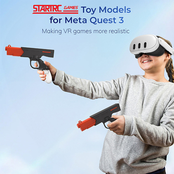 Αξεσουάρ VR πιστόλι για gamepad Meta Quest 3/Quest3S — μαγνητικός γρήγορος αποσυναρμολογούμενος μηχανισμός, λαβή τύπου πιστόλι, ABS υλικό