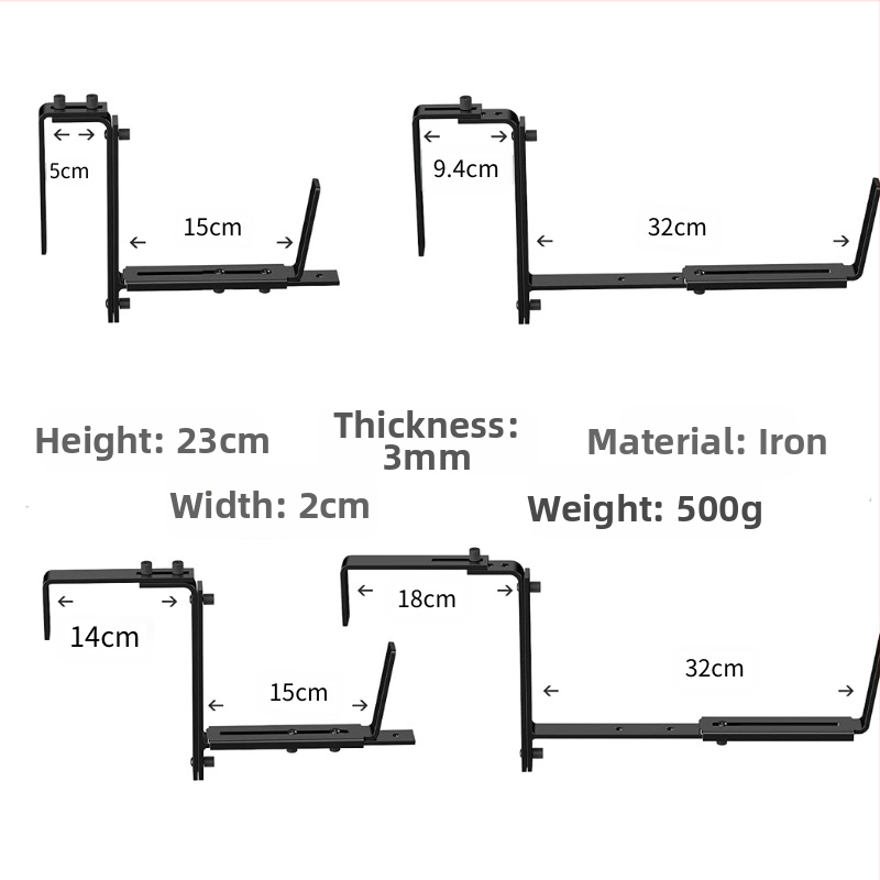 Стойка за саксии от метал, стенна, мобилна, едноетажна, прост стил