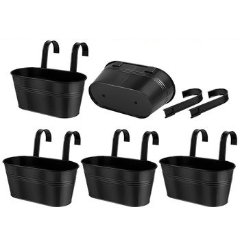 Γλάστρα για λουλούδια από σίδηρο, για τοίχο και επιτραπέζια χρήση, βαμμένο φινίρισμα, με στάμπωση και συγκόλληση σημείων