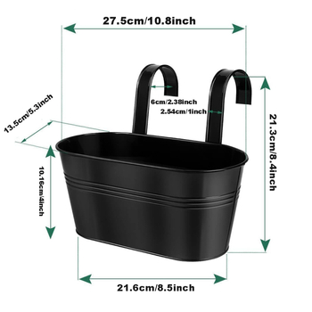Γλάστρα για λουλούδια από σίδηρο, για τοίχο και επιτραπέζια χρήση, βαμμένο φινίρισμα, με στάμπωση και συγκόλληση σημείων