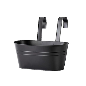 Γλάστρα για λουλούδια από σίδηρο, για τοίχο και επιτραπέζια χρήση, βαμμένο φινίρισμα, με στάμπωση και συγκόλληση σημείων