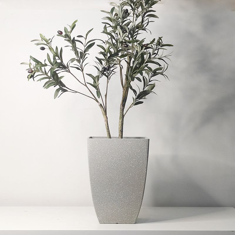 Plastična posuda za cvijeće s izgledom kamena, za pod, injekcijski oblikovana, izdržljiva