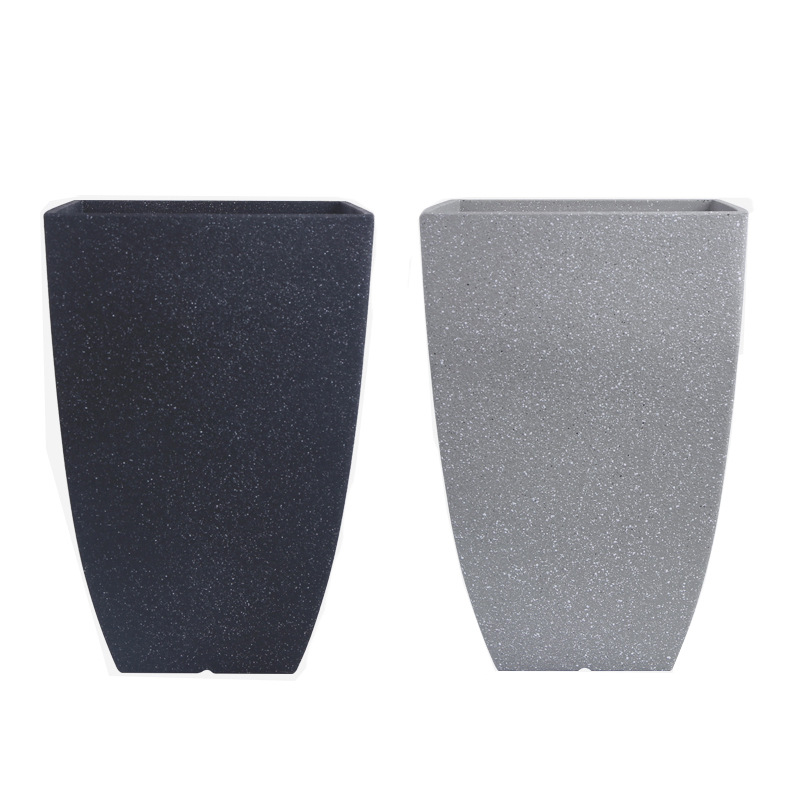 Plastična posuda za cvijeće s izgledom kamena, za pod, injekcijski oblikovana, izdržljiva