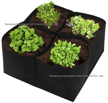 Ορθογώνια τσάντα φύτευσης από μη υφαντό ύφασμα με 8 και 4 διαμερίσματα, διαπνέουσα για χρήση σε γραφείο και δάπεδο, καλλιέργεια λαχανικών