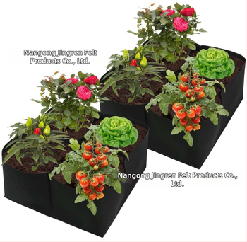 Ορθογώνια τσάντα φύτευσης από μη υφαντό ύφασμα με 8 και 4 διαμερίσματα, διαπνέουσα για χρήση σε γραφείο και δάπεδο, καλλιέργεια λαχανικών