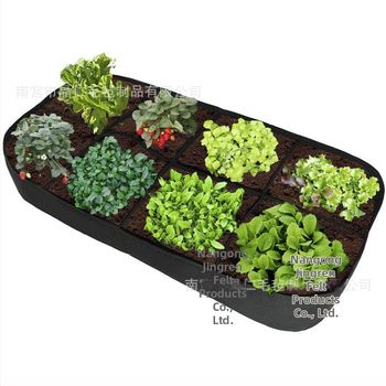 Ορθογώνια τσάντα φύτευσης από μη υφαντό ύφασμα με 8 και 4 διαμερίσματα, διαπνέουσα για χρήση σε γραφείο και δάπεδο, καλλιέργεια λαχανικών