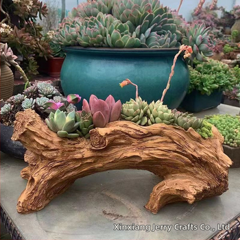 Γλάστρα ρητίνης σε σχήμα κορμού δέντρου για παχύφυτα | Jerry, Χειροτεχνίες από ρητίνη, Αγροτικό στυλ