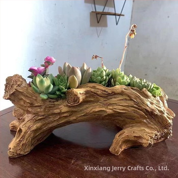 Γλάστρα ρητίνης σε σχήμα κορμού δέντρου για παχύφυτα | Jerry, Χειροτεχνίες από ρητίνη, Αγροτικό στυλ