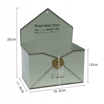 Vas művészeti falra akasztható virágtartó, boríték-stílusú, japán stílusú kertdekoráció