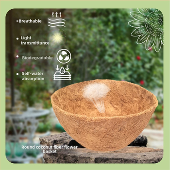 Γλάστρα από ίνα καρύδας για εσωτερική και εξωτερική χρήση, τοίχου ή κρεμαστή, χειροποίητη, διαπνέουσα και βιοδιασπώμενη