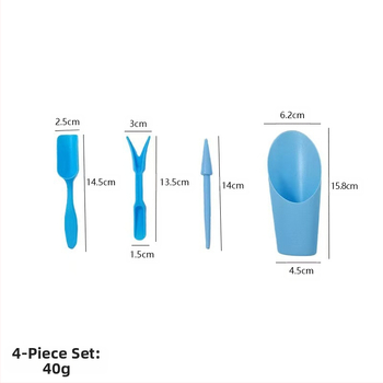 Πλαστικό τριών μερών σετ εργαλείων κηπουρικής για μεταφύτευση σπορόφυτων και εργασία με το έδαφος