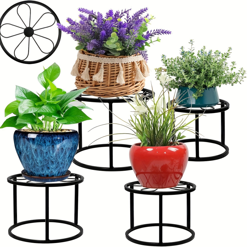 Стойка за цветя на пода, едноетажна, ковано желязо, европейски стил