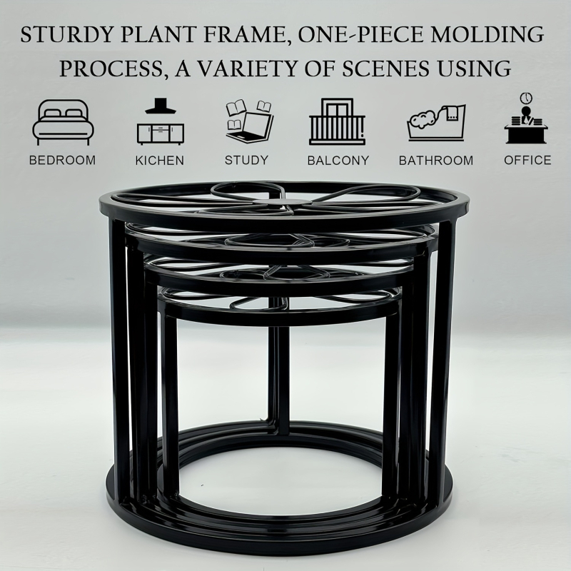Стойка за цветя на пода, едноетажна, ковано желязо, европейски стил