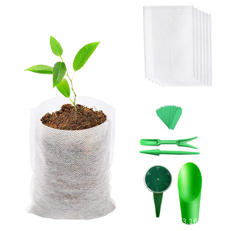 Torba za sadnice za kućnu vrtlaru – Materijal: netkani materijal + plast; prozračna i biološki razgradiva; za uporabu na podu