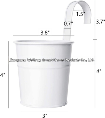 Γλάστρα από μέταλλο, τοιχο-εγκατάσταση και κρεμαστό τύπος, γαλβανισμένος σίδηρος, επίστρωση με πούδρα