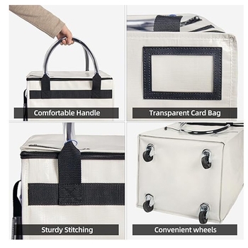 Sulankstomas ratiniai pirkinių krepšys, PVC, talpa 40–50 L, modernus minimalistinis stilius, prekės ženklas YCW, tinkamas piknikams ir šaldymo paketėms