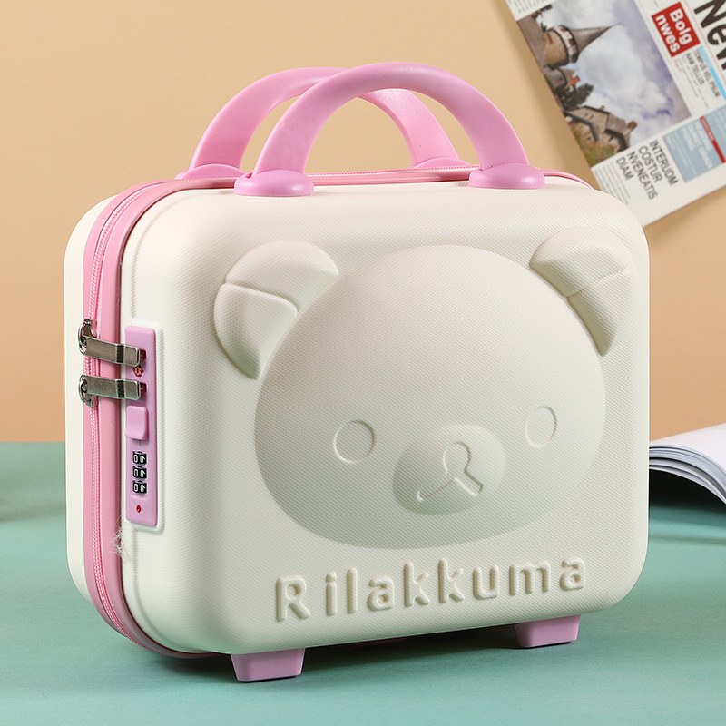 Νεσεσέρ καλλυντικών με μοτίβο αρκούδας, από PP, με φερμουάρ, κλειδαριά συνδυασμού, 0,8 kg, κατάλληλο για οικιακή αποθήκευση