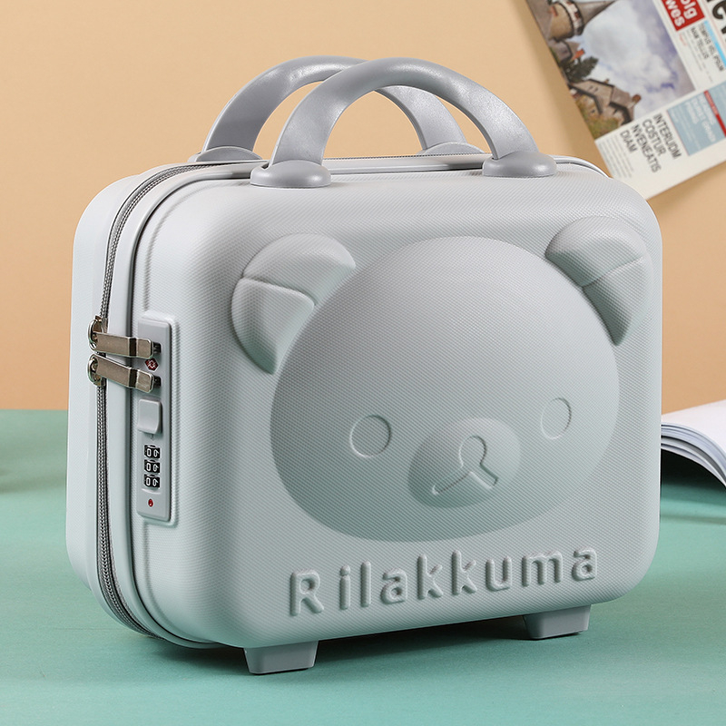 Νεσεσέρ καλλυντικών με μοτίβο αρκούδας, από PP, με φερμουάρ, κλειδαριά συνδυασμού, 0,8 kg, κατάλληλο για οικιακή αποθήκευση