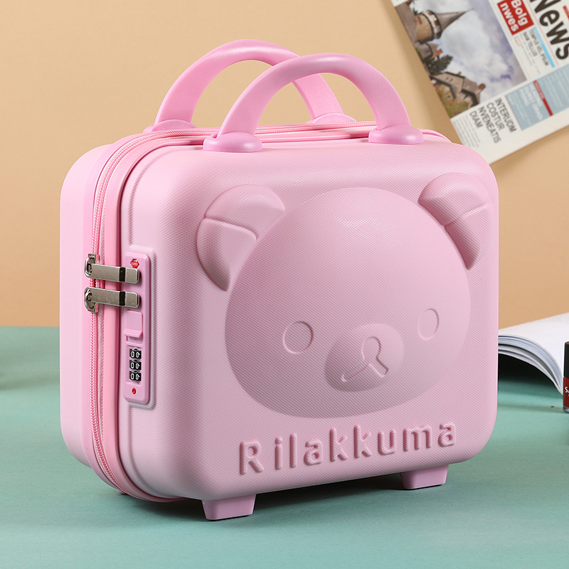 Νεσεσέρ καλλυντικών με μοτίβο αρκούδας, από PP, με φερμουάρ, κλειδαριά συνδυασμού, 0,8 kg, κατάλληλο για οικιακή αποθήκευση