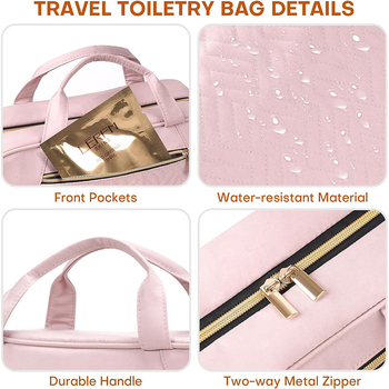 Ταξιδιωτικό τσαντάκι καλλυντικών, PVC, αδιάβροχο, Unisex, Αστικός μινιμαλισμός, Επένδυση πολυεστέρα