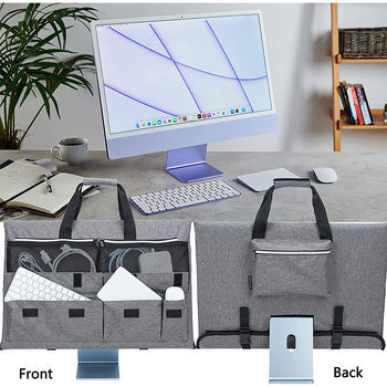 Θήκη-οργανωτής για πληκτρολόγιο και ποντίκι και αποθήκευσης οθόνης, κυβοειδούς σχήματος, ύφασμα 600D Oxford, πολλαπλών χρήσεων μεταφορική θήκη