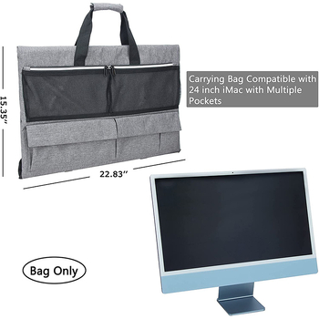 Θήκη-οργανωτής για πληκτρολόγιο και ποντίκι και αποθήκευσης οθόνης, κυβοειδούς σχήματος, ύφασμα 600D Oxford, πολλαπλών χρήσεων μεταφορική θήκη