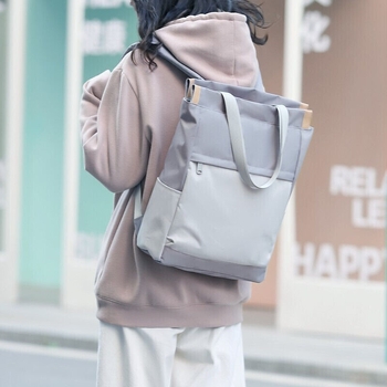 Σακίδιο Unisex, street-style, 20–35L, αδιάβροχο, συνθετικό δέρμα από μικροΐνες, χωράει φορητό 14 ιντσών