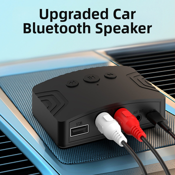 Bluetooth mūzikas uztvērējs R20 ar Type-C barošanu, AUX/RCA izvade, Plug-and-Play, Bluetooth 5.3, darbības diapazons 10 m