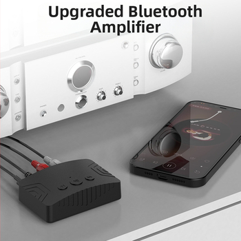 Bluetooth mūzikas uztvērējs R20 ar Type-C barošanu, AUX/RCA izvade, Plug-and-Play, Bluetooth 5.3, darbības diapazons 10 m
