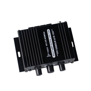 AK-270 усилвател на мощност, 12V вход, 20W+20W изход, 2-канален, 4–16 Ω импеданс