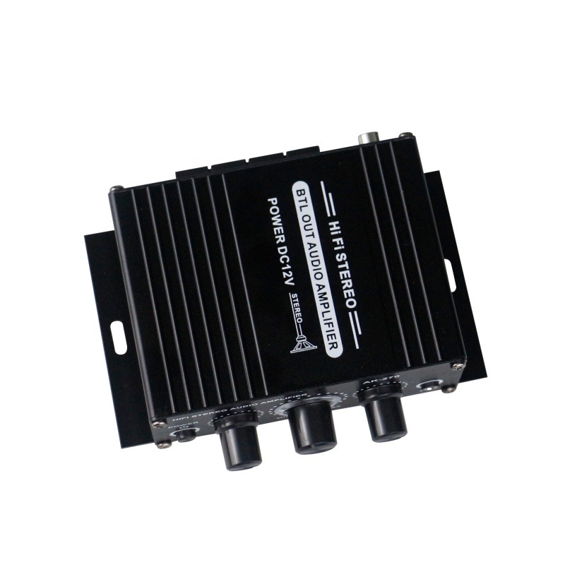 AK-270 усилвател на мощност, 12V вход, 20W+20W изход, 2-канален, 4–16 Ω импеданс