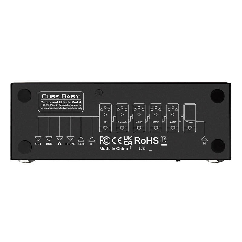 Педал за китарни ефекти Cube Baby – Марка M-VAVE, модел Cube Baby, Материал: Железен корпус, Външен вид: Мини компактен, Приложение: спортни тенденции, танцово движение, събития на място