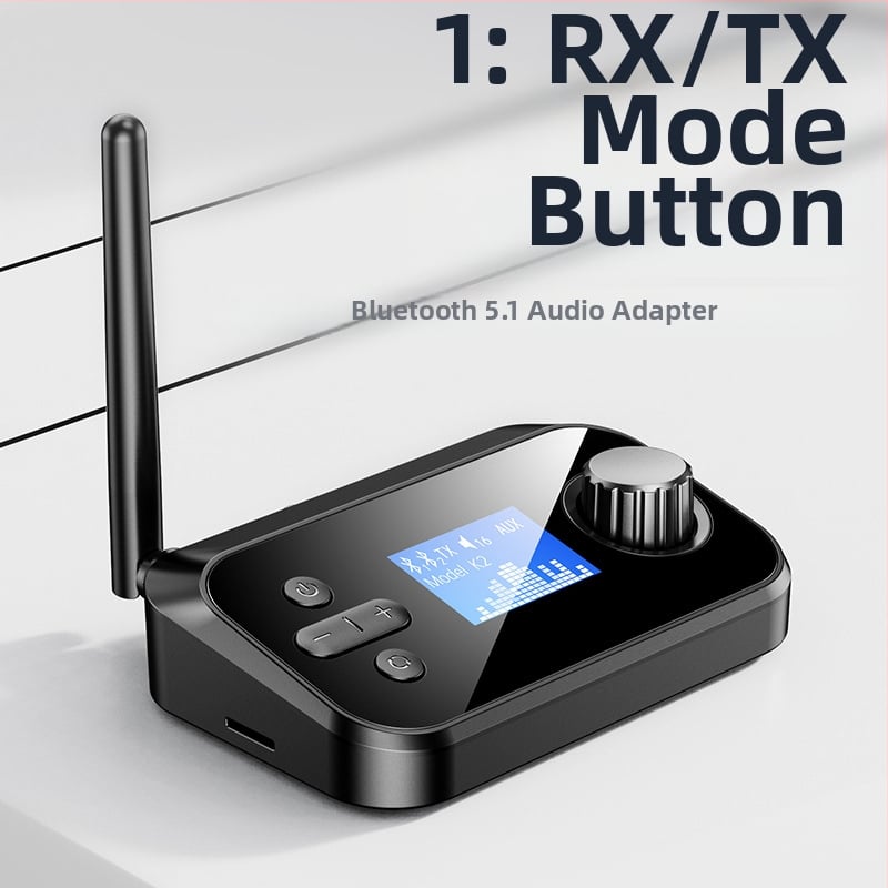 Bluetooth μετατροπέας/δέκτης ενός προς δύο με θύρα USB, Plug-and-Play και εξωτερική τροφοδοσία, υποστηρίζει δύο συσκευές, Bluetooth 5.0