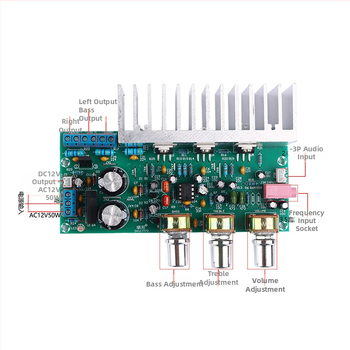 Хай-Фай усилвателна платка със TDA2050 и TDA2030, 2.1-канална
