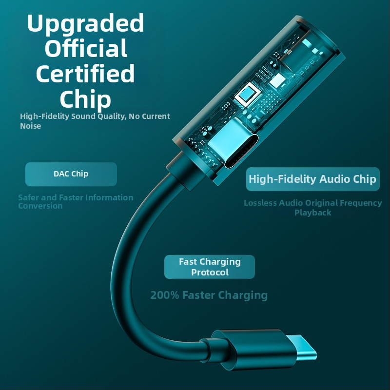 Slúchadlový adaptér pre Samsung S22 Ultra - SALAMOER YX-61, Type-C kompatibilný, licencovaná súkromná značka