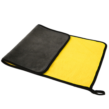 Elegant microfiber πετσέτα για πλύσιμο αυτοκινήτου με κοραλλοφλίς, παχιά και εξαιρετικά απορροφητική; περιεκτικότητα σε βαμβάκι 60%.