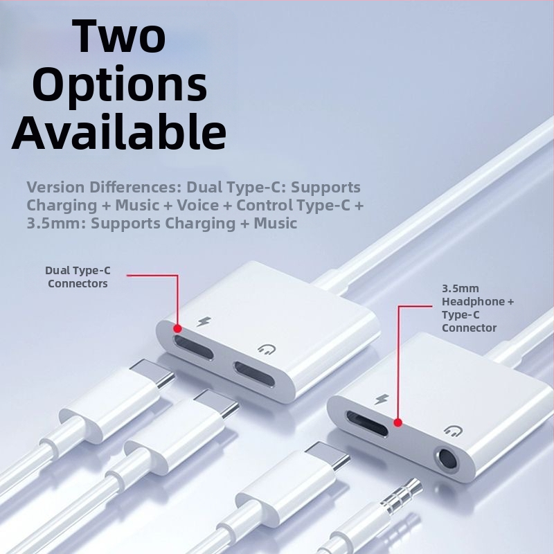 SALAMOER 415 USB-C na 3,5 mm audio a nabíjací adaptér pre telefóny s USB-C