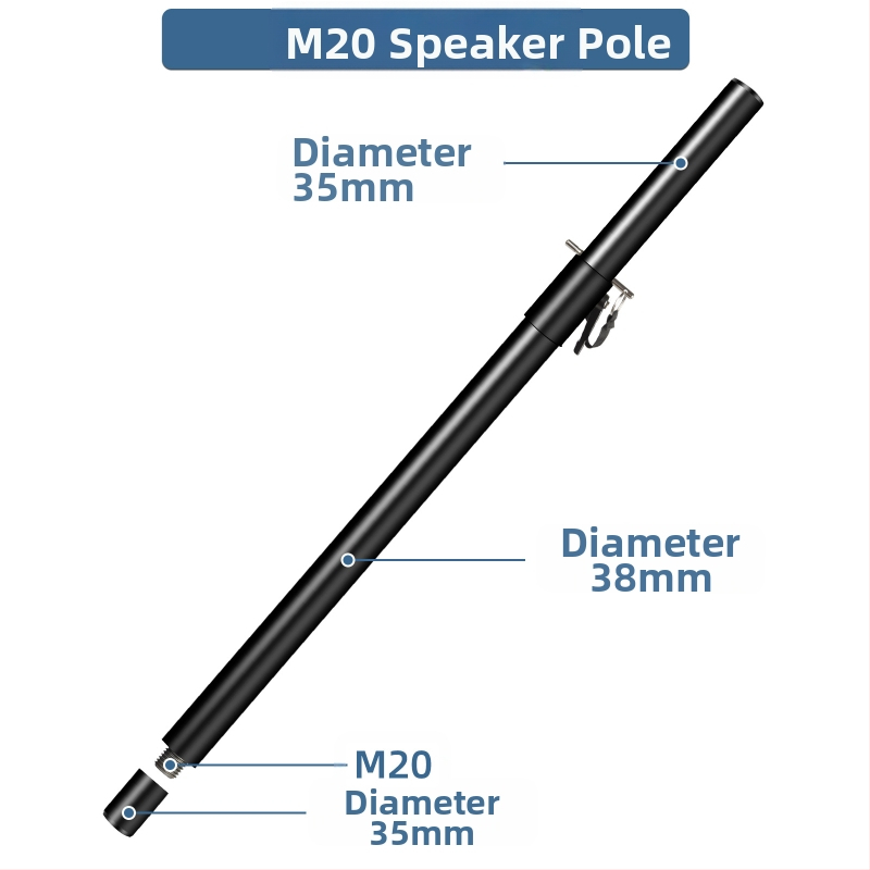 GAODING SP-501 Μεταλλικός ανυψωτικός βραχίονας για ηχεία, σύνδεση υπογούφερ, M20 νήμα, 35 mm υποδοχή