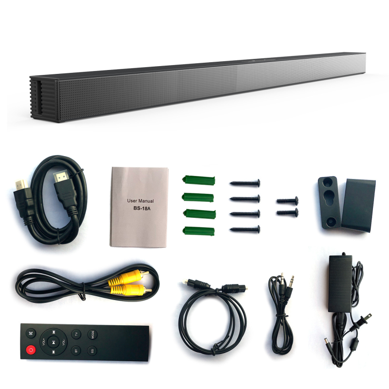 Μπαρ ήχου τοίχου για τηλεόραση με Bluetooth 5.0, 4 μεγάφωνα, 60W, είσοδοι HDMI/Οπτική/Coaxial/AUX