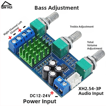 TPA3116D2 Διπλού Καναλιού Πλακέτα Ψηφιακού Ενισχυτή Ισχύος, 2×80W, Ρύθμιση Μπάσου, Ενσωματωμένος NE5532 Οπ-Ενισχυτής