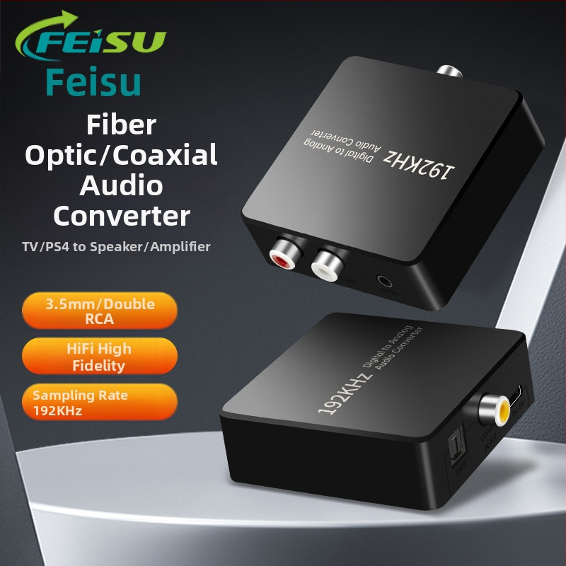 Koaksiālais/optiskais ievads uz 3,5 mm AUX adapteris TV skaļruņiem ar Dolby Digital un DTS 5.1 atbalstu