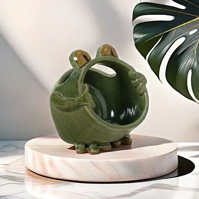 Amplificator pentru difuzor de telefon cu broscuţă — din rășină, stil cartoon, construcție din plastic/rășină