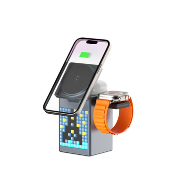 Μagnetic MagSafe ασύρματος φορτιστής με βάση γραφείου για κινητό, μέγιστη ισχύς 15W, έξοδος 5W/7.5W/10W/15W, QC3.0